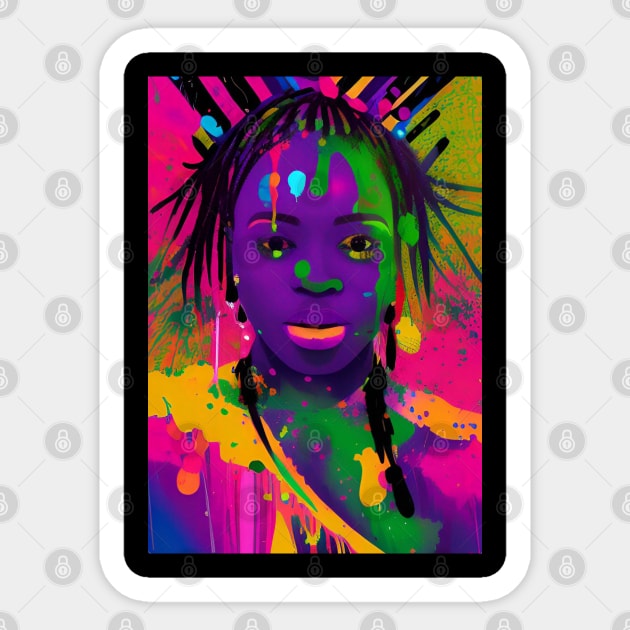 Happy Kwanzaa And Cool African American Woman Female Drawing Sticker by ninajiana